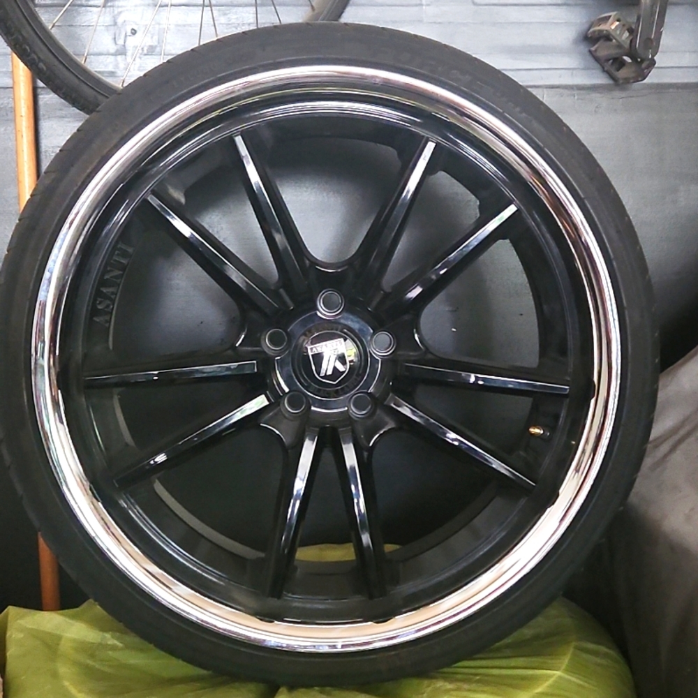 Asanti Black Label 20" wheels 5/112 fits Audi w/ Performan tires 225/35R20